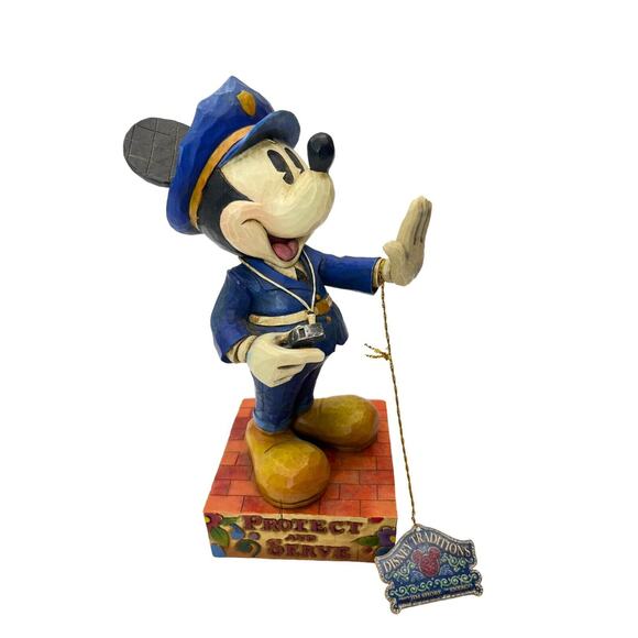 DISNEY Traditions Mickey Mouse Jim Shore Protect and Serve Police Figurine w/Box - Picture 2 of 15